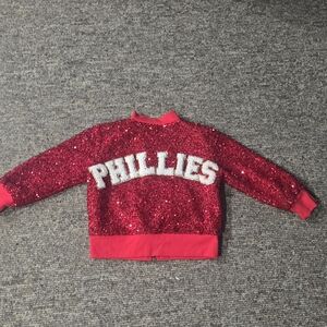 Kids Sequin Jean Jacket - Red PHILADELPHIA PHILLIES